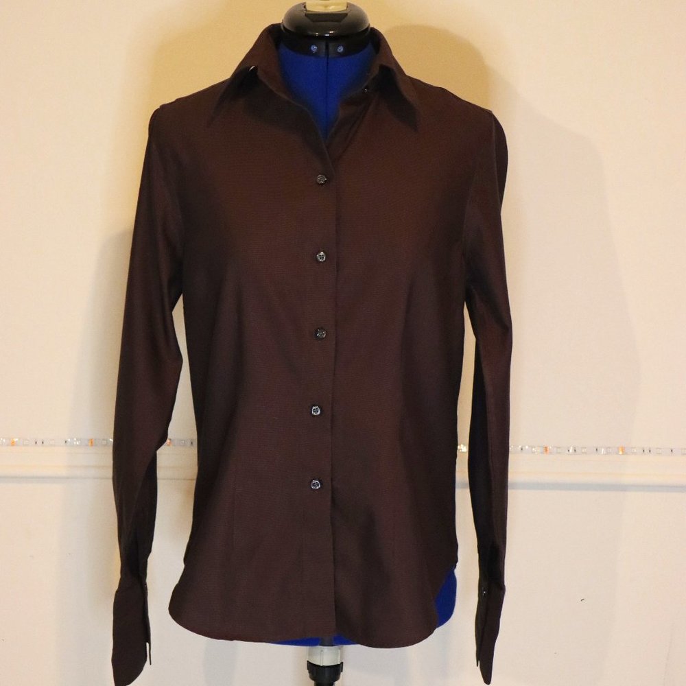 Doc & Amelia brown button down shirt